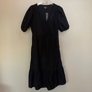 Lulus black midi dress